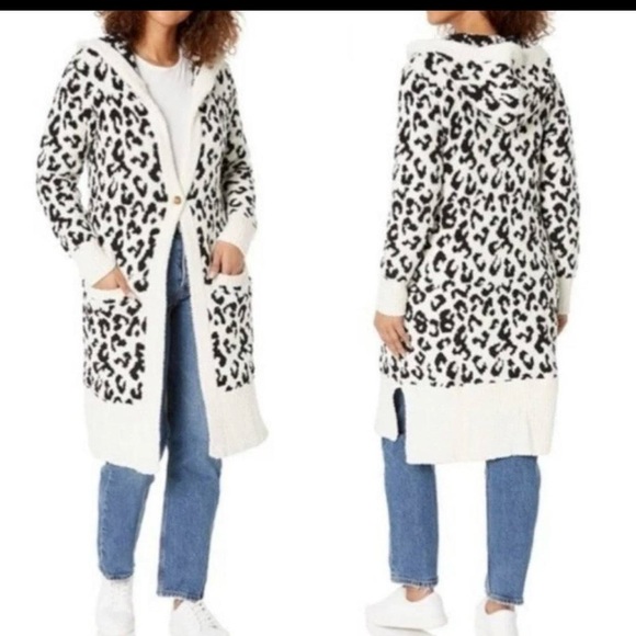 UGG Judith Knit Cardigan Snow Leopard - Picture 2 of 5